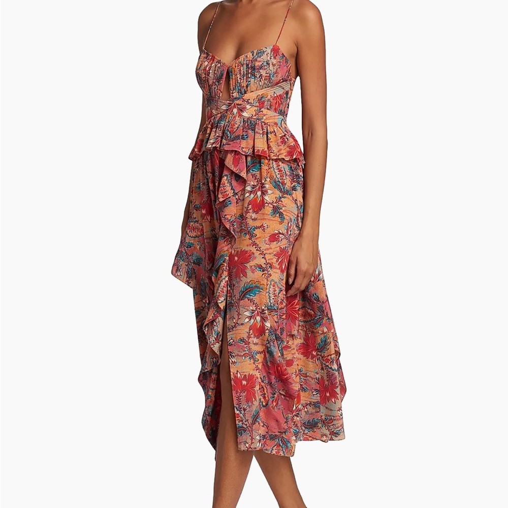 Ulla Johnson Renata Paisley Midi Dress - size 12. 100% silk. Retails $820!